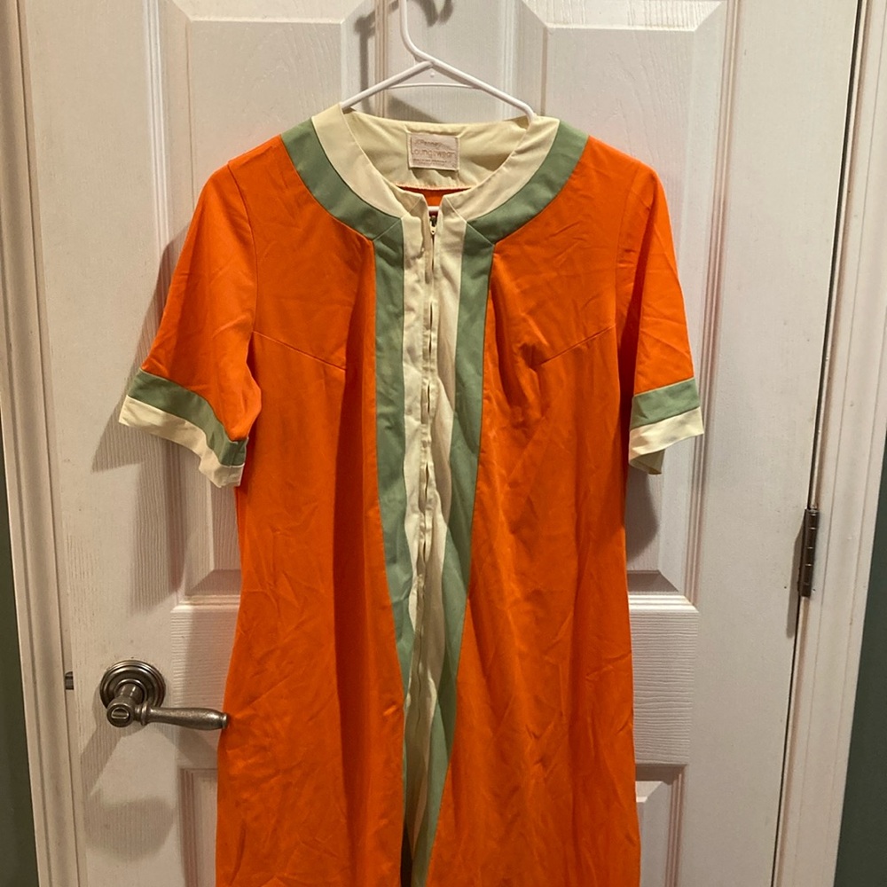 Vintage JCPenney Loungewear with Orange Trim